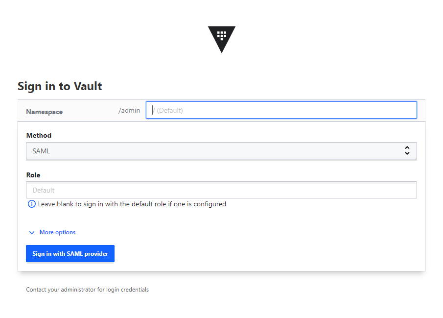 Vault GUI Login